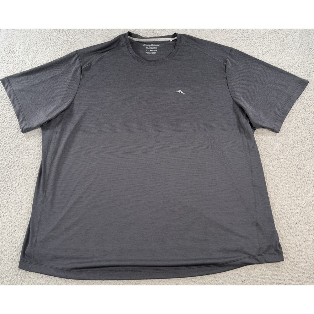 Tommy Bahama IslandZone Shirt Mens 3XLB Gray Short Sleeve Pullover Tee Stretch